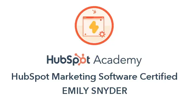 Emily-HubSpot-Marketing-Software-Cert